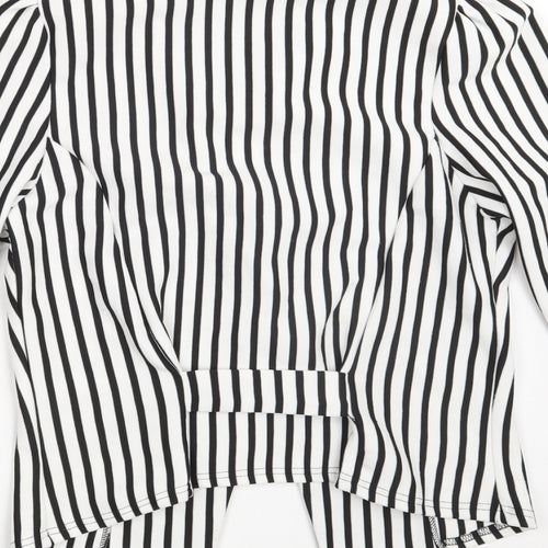 Urban Bliss Womens White Striped  Jacket  Size 14  Button