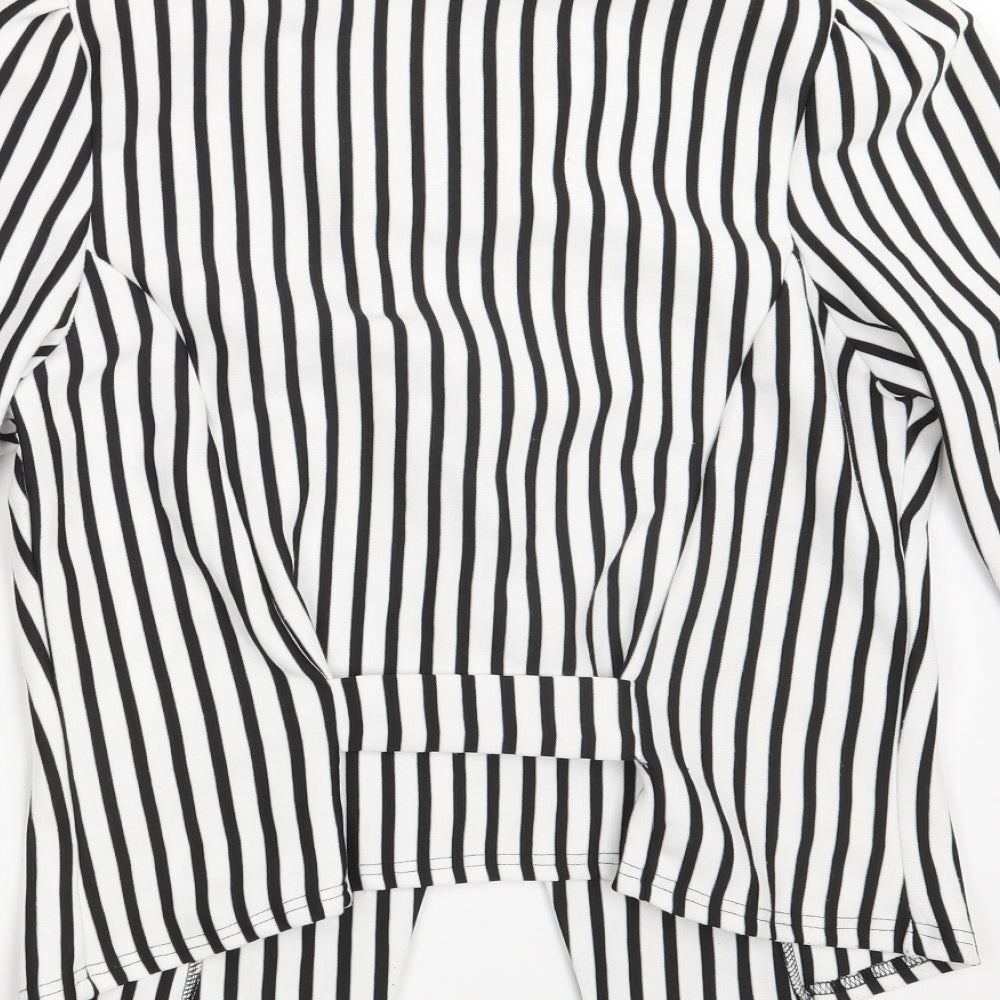 Urban Bliss Womens White Striped  Jacket  Size 14  Button