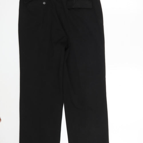 REMUS Mens Black  Polyester Trousers  Size 32 in L29 in Regular Zip