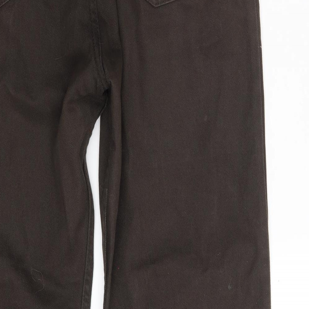 Blue Harbour Mens Brown  Cotton Straight Jeans Size 34 in L29 in Regular Zip