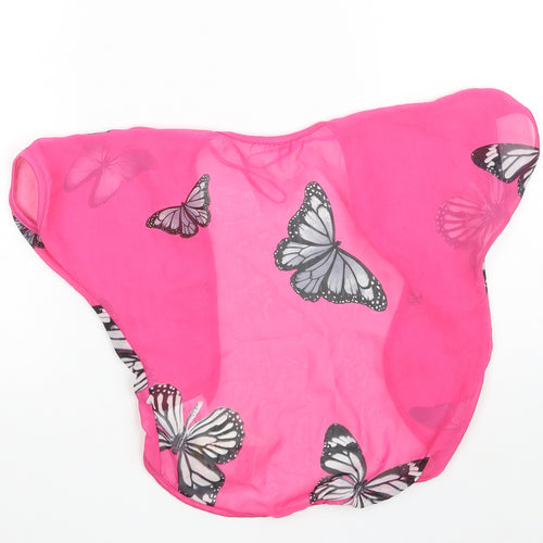 E-vie Girls Pink Animal Print 100% Polyester Basic Blouse Size 3 Years V-Neck  - Butterfly