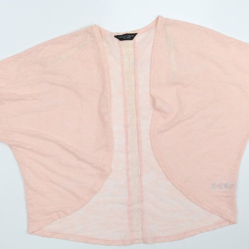 Dorothy Perkins Womens Pink Floral Polyester Basic Blouse Size 10 V-Neck