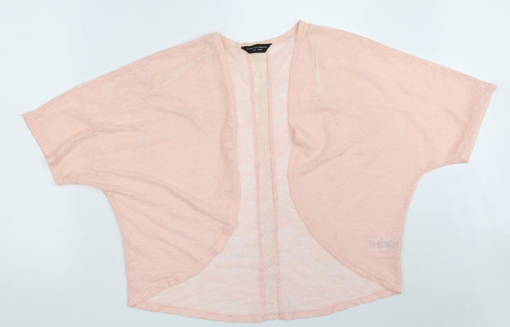Dorothy Perkins Womens Pink Floral Polyester Basic Blouse Size 10 V-Neck