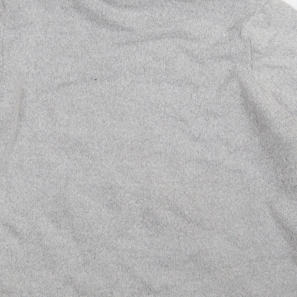 M&Co Womens Grey High Neck  Acrylic Pullover Jumper Size 20