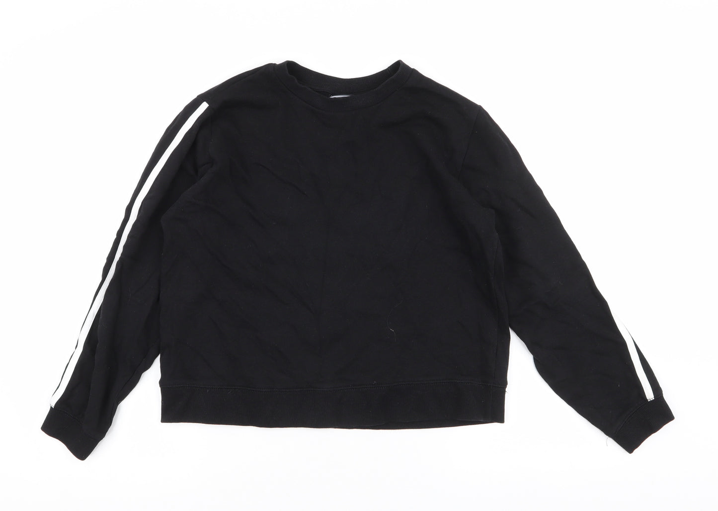 ASOS Womens Black  Cotton Pullover Sweatshirt Size 8  Pullover