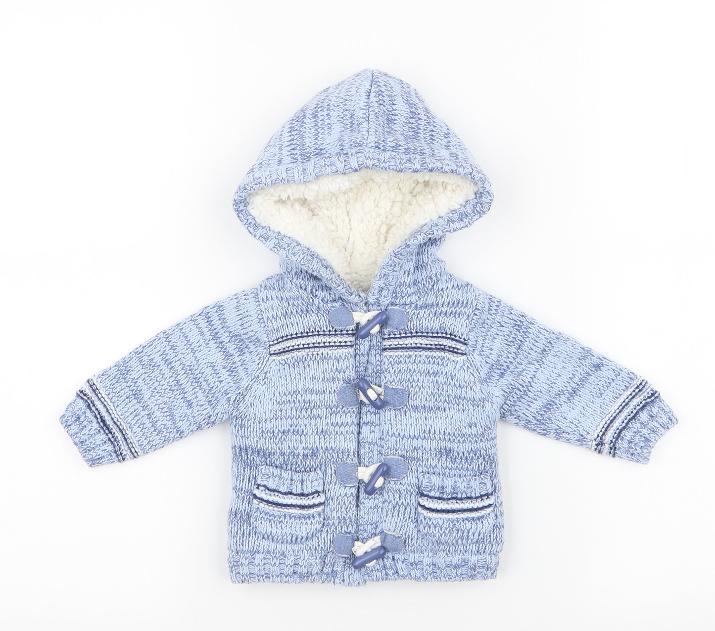 Matalan Boys Blue   Jacket  Size 0-3 Months   Button
