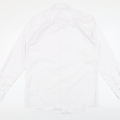 George Boys White  Polyester Basic Button-Up Size 15-16 Years Collared Button