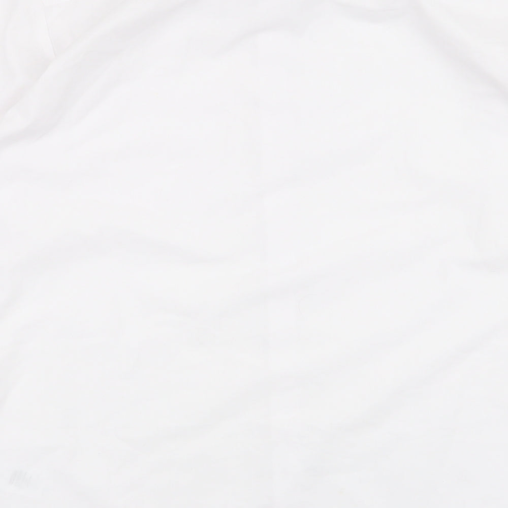 George Boys White  Polyester Basic Button-Up Size 15-16 Years Collared Button