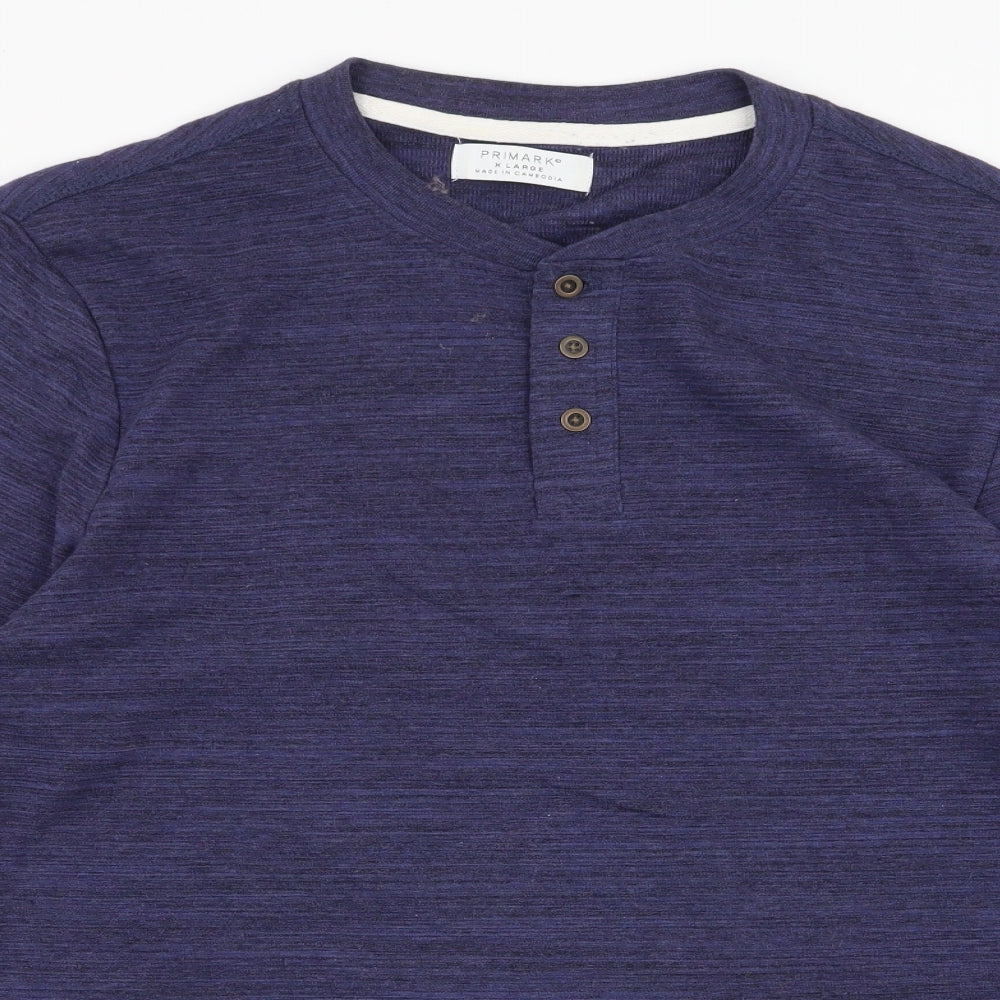 Primark Mens Blue  Cotton Pullover Sweatshirt Size XL