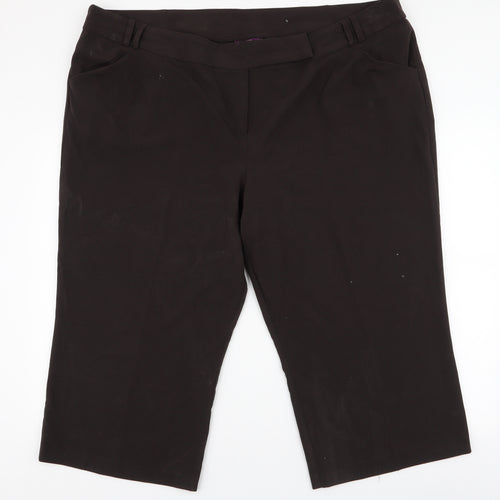New Look Womens Brown  Polyester Trousers  Size 24 L21 in Regular Zip