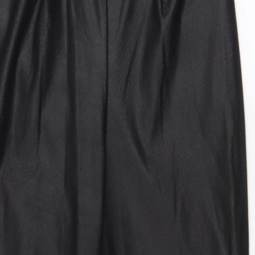 PRETTYLITTLETHING Womens Black  Polyester Dress Pants Trousers Size 8 L25 in Regular Buckle