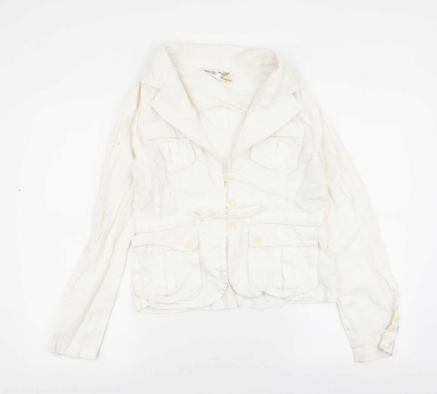 E Studios  Womens Ivory   Jacket  Size M  Button