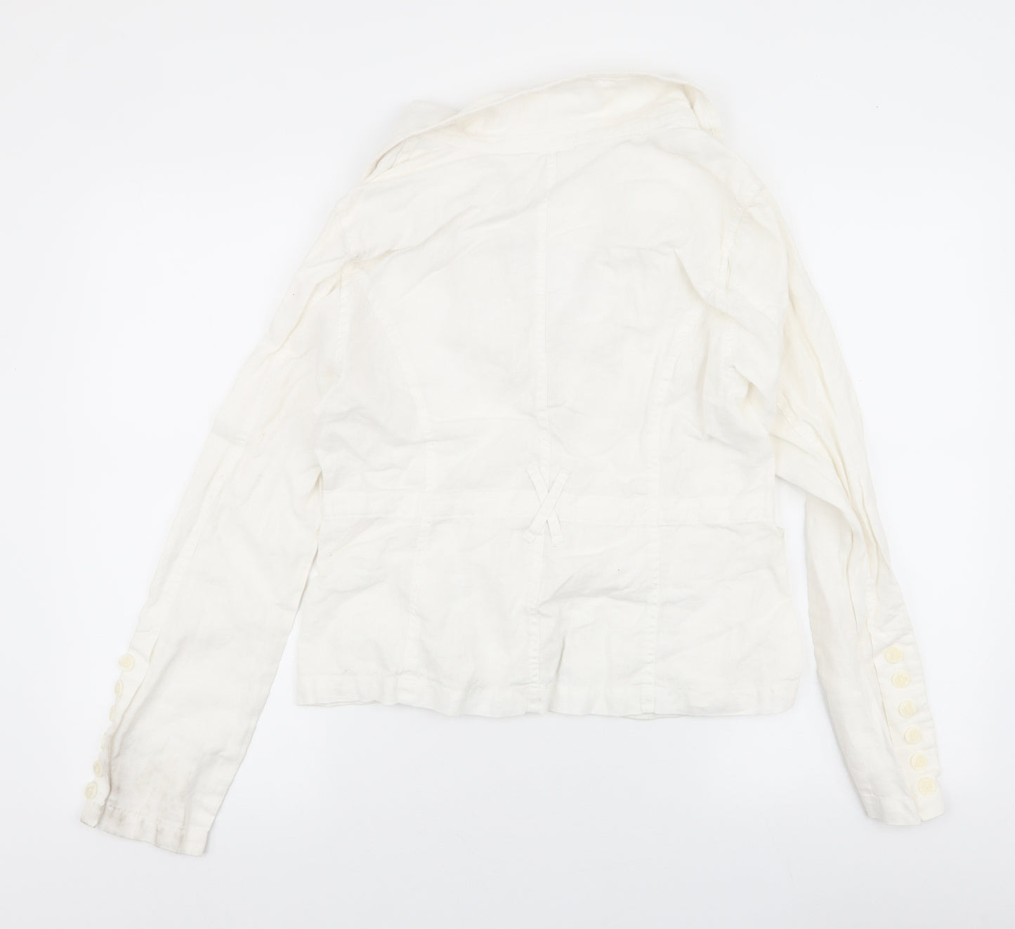 E Studios  Womens Ivory   Jacket  Size M  Button