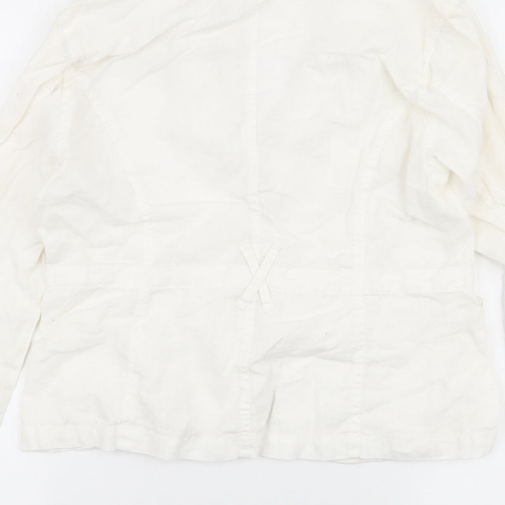 E Studios  Womens Ivory   Jacket  Size M  Button