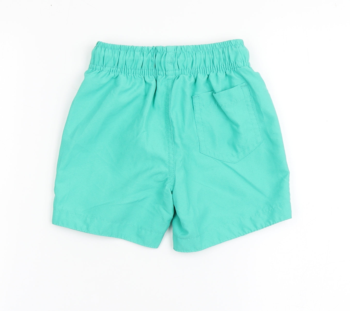 Primark Boys Green  100% Polyester Compression Shorts Size 2-3 Years  Regular Drawstring