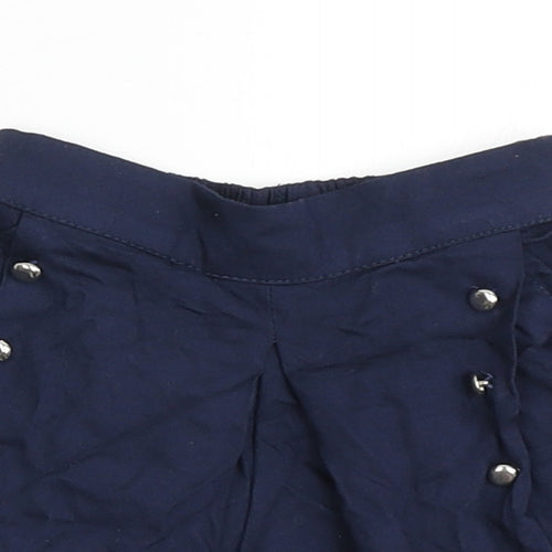 NEXT Girls Black  100% Viscose Cropped Trousers Size 3-6 Months  Pullover