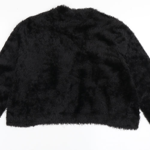 Marks and Spencer Womens Black V-Neck  Polyamide Shrug Jumper Size 8