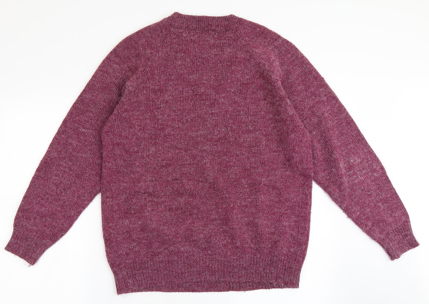 Damart Womens Pink Round Neck  Acrylic Pullover Jumper Size 10