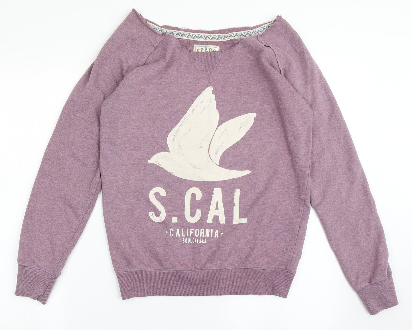 SoulCal&Co Womens Purple  Polyester Pullover Sweatshirt Size 10  Pullover