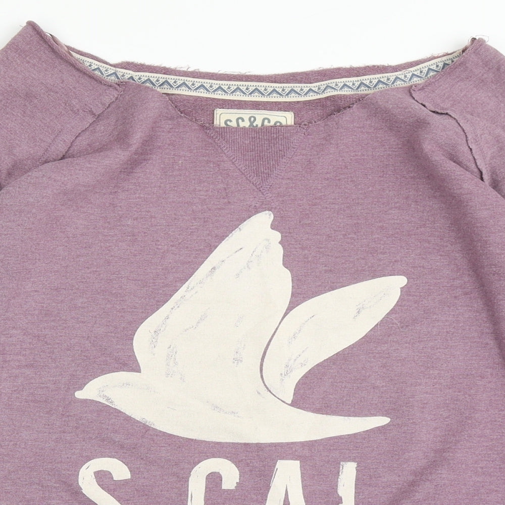 SoulCal&Co Womens Purple  Polyester Pullover Sweatshirt Size 10  Pullover