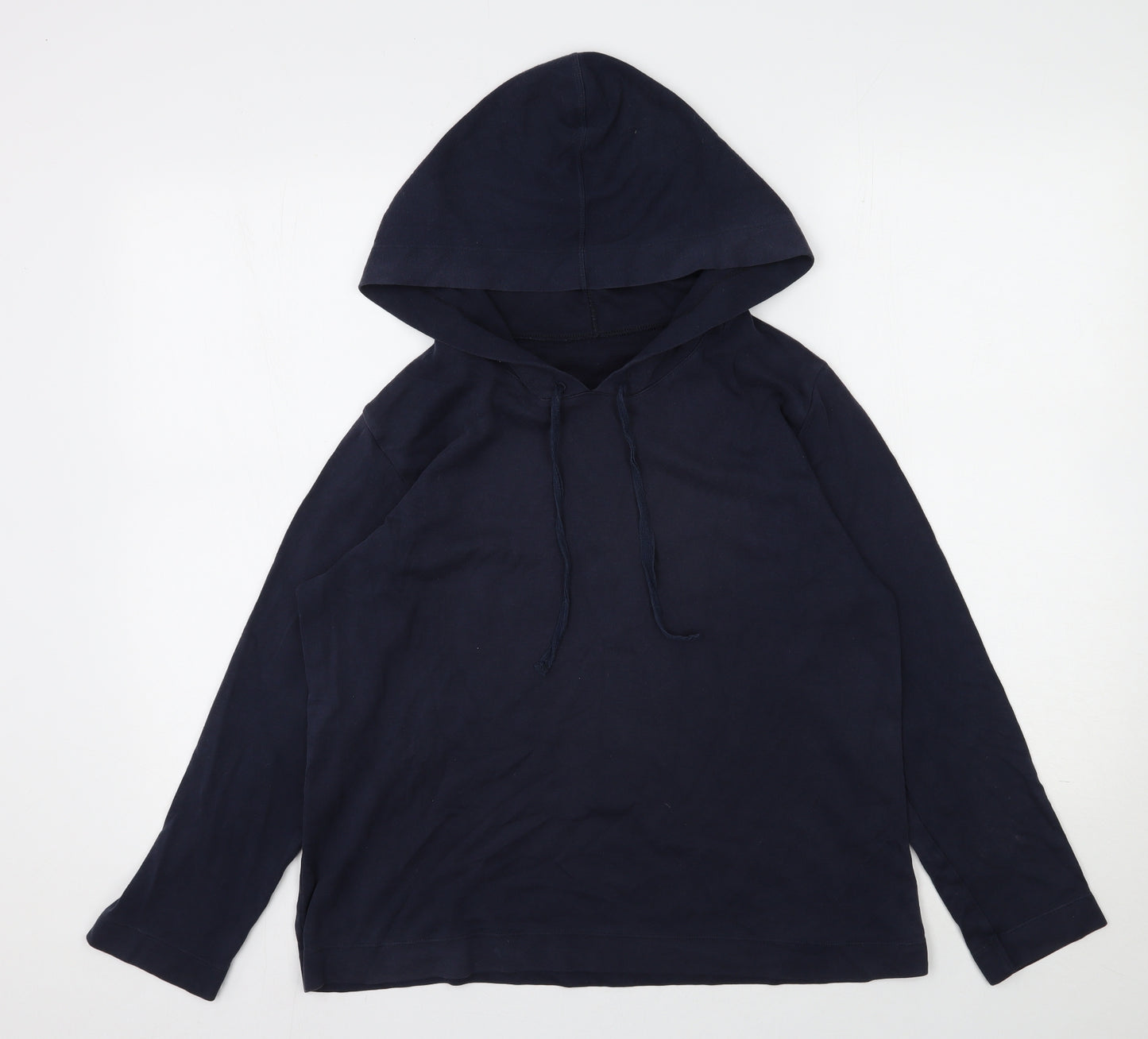 Marks and Spencer Womens Blue  Cotton Pullover Hoodie Size 16  Pullover