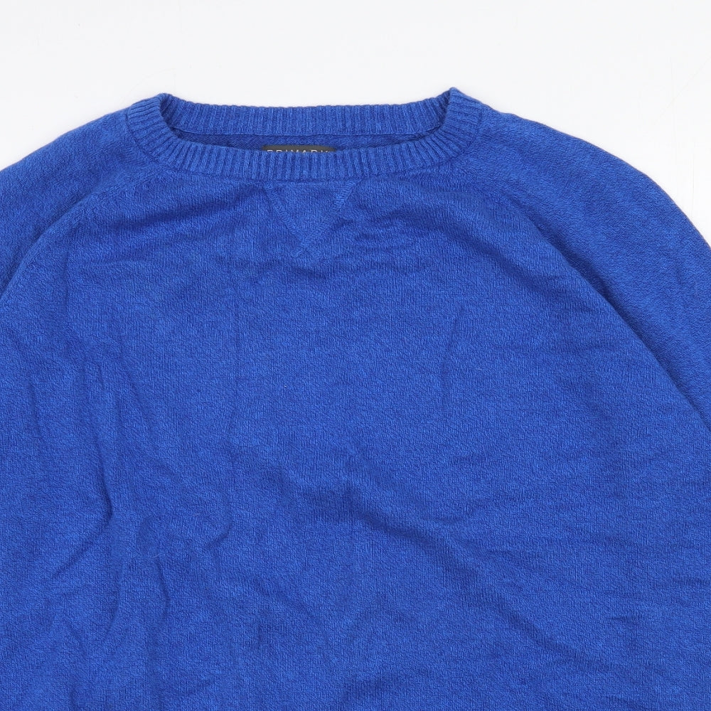 Primark Mens Blue Round Neck  Cotton Pullover Jumper Size L