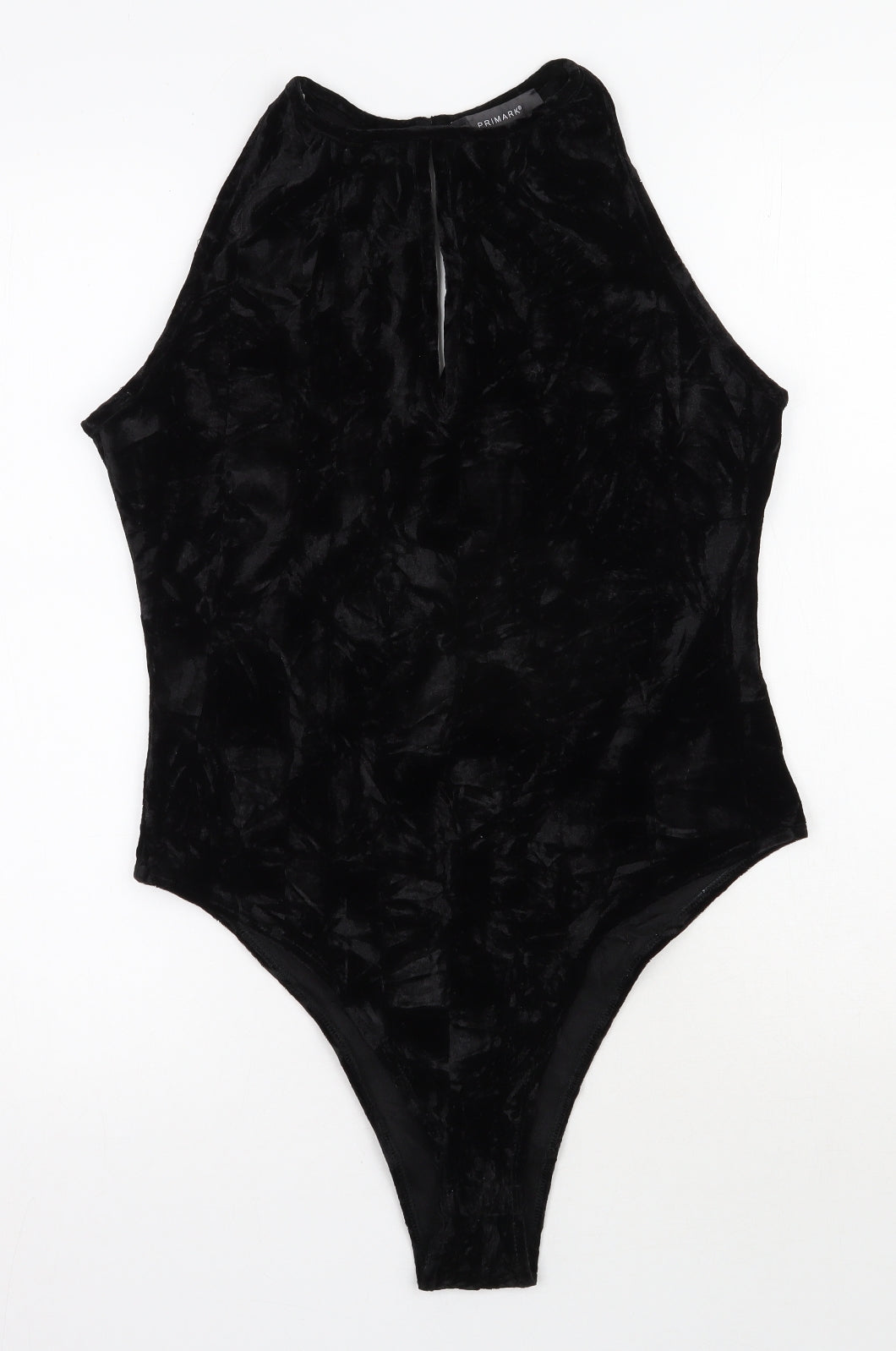 Primark Womens Black  Polyester Bodysuit One-Piece Size 16  Snap