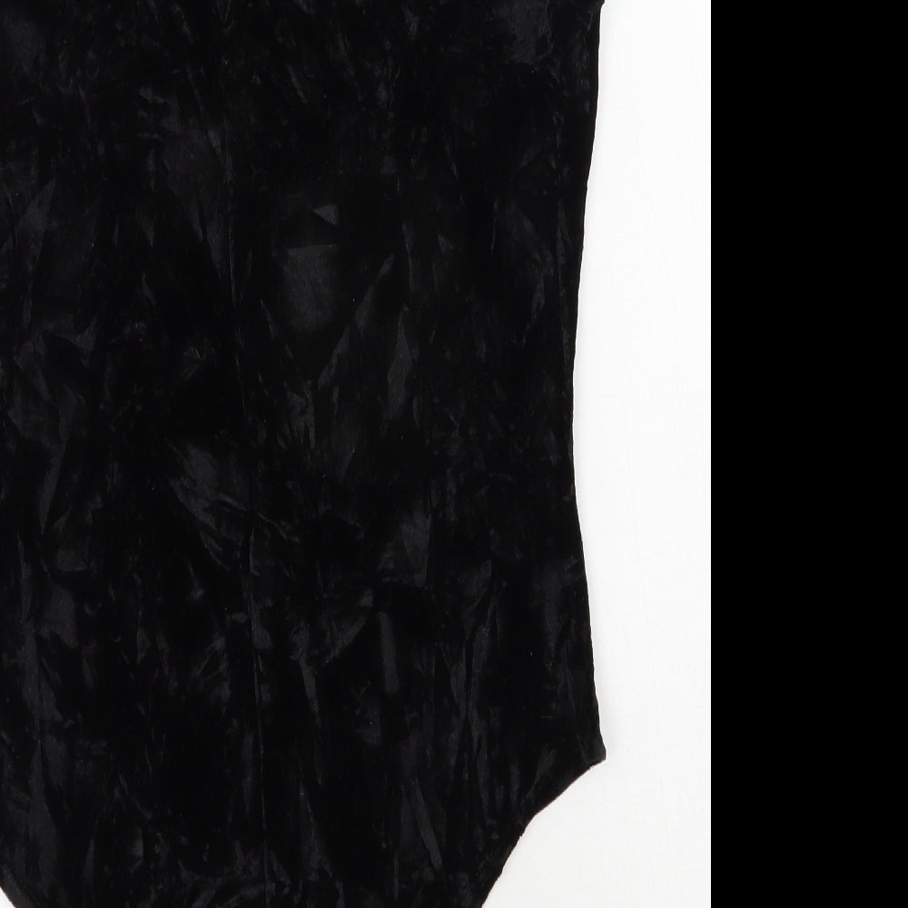 Primark Womens Black  Polyester Bodysuit One-Piece Size 16  Snap