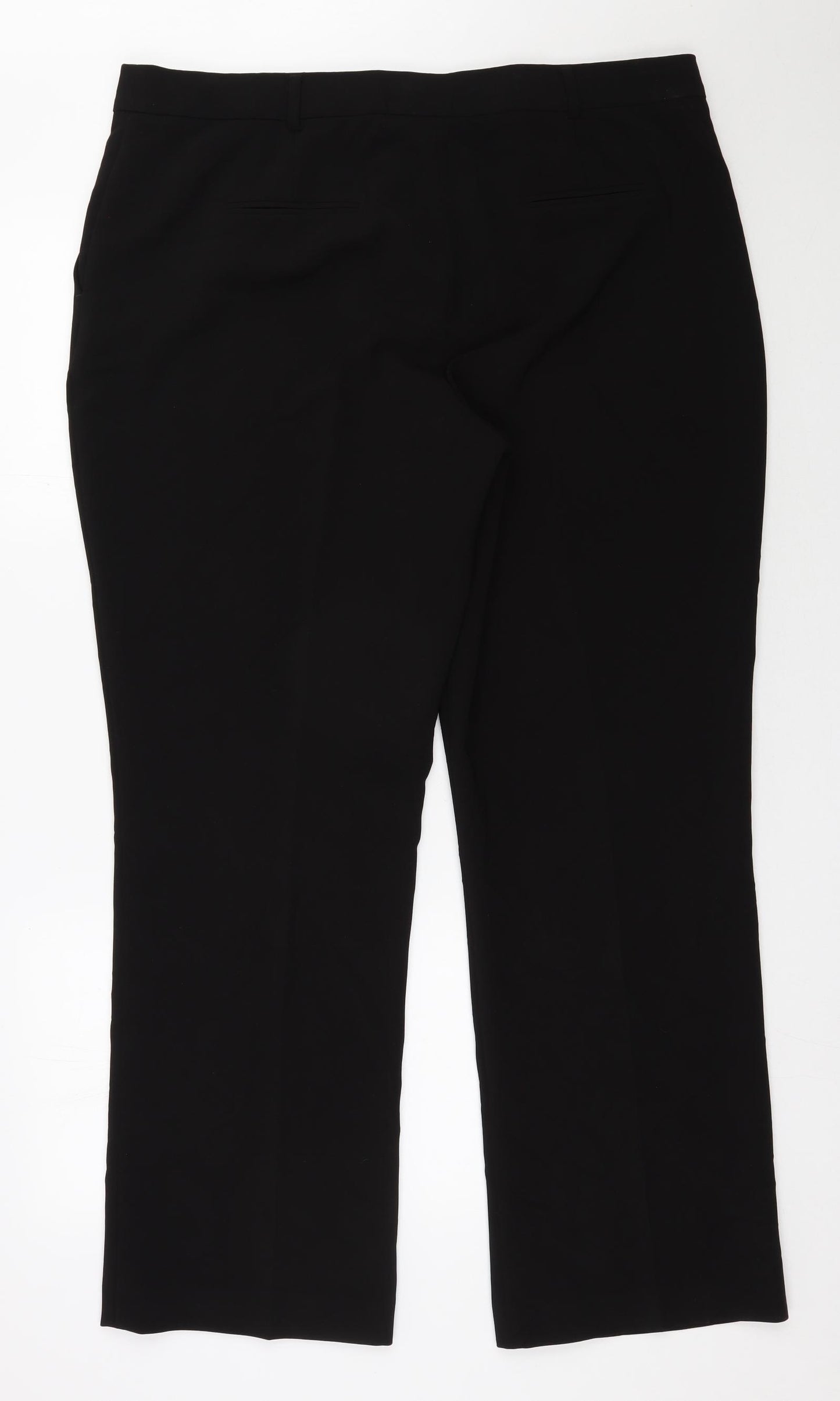 Principles Womens Black  Polyester Trousers  Size 18 L31 in Regular Zip