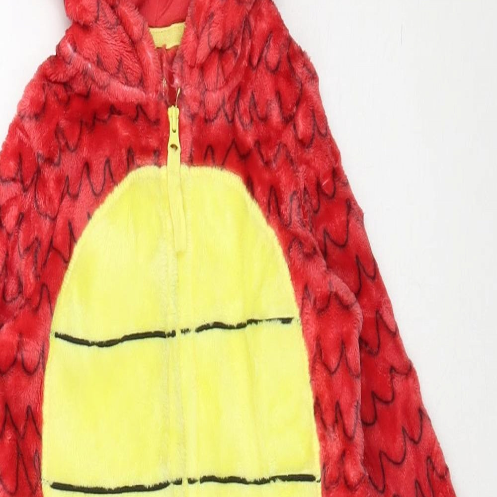 Marks and Spencer Boys Red  Polyester  One Piece Size 3-4 Years  Zip - Dragon