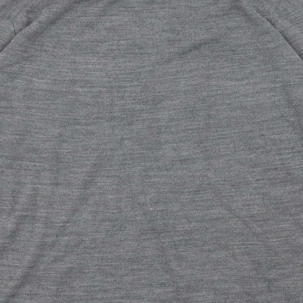 Marks and Spencer Womens Grey Roll Neck  Acrylic Pullover Jumper Size 22
