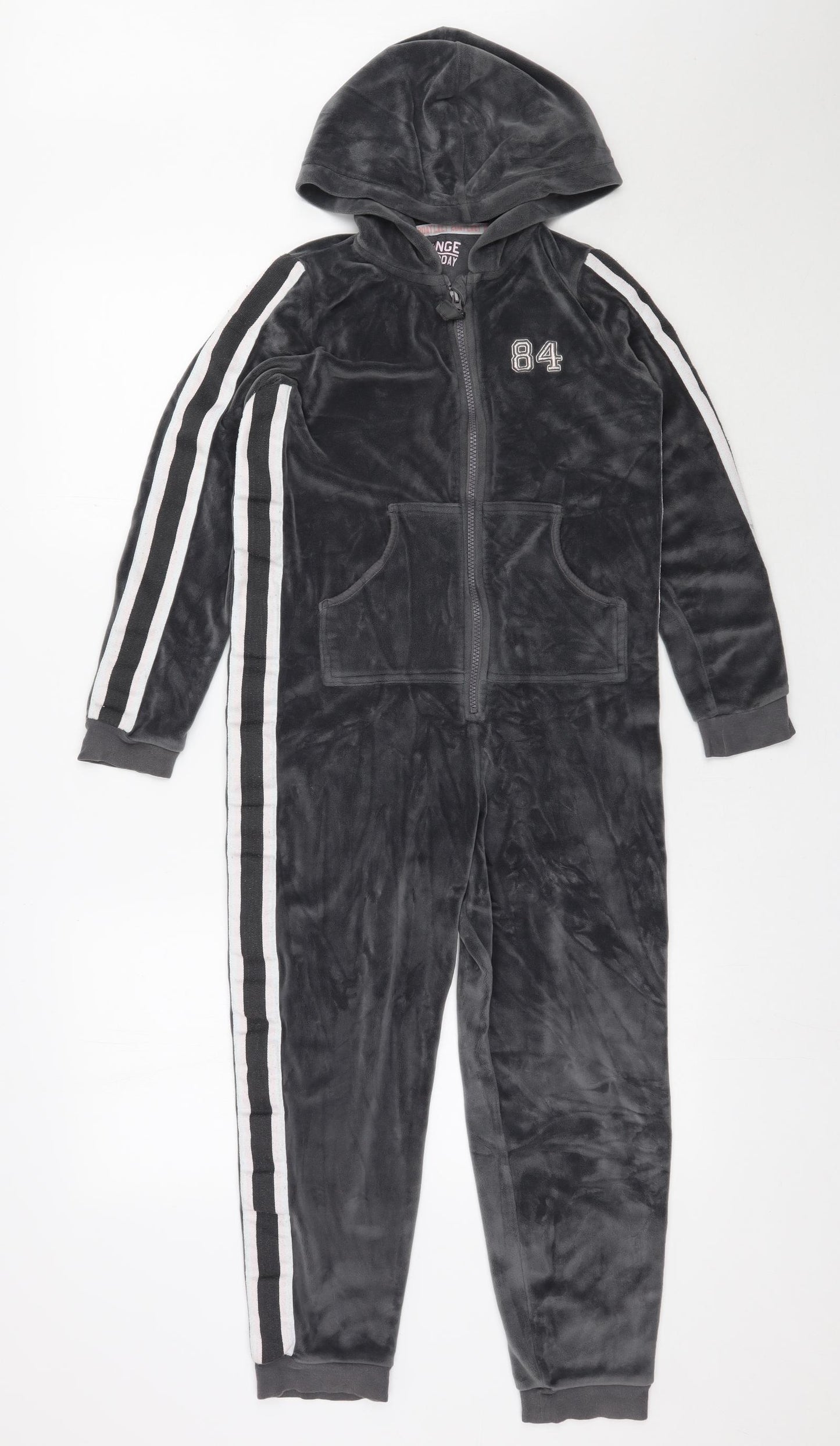 Marks and Spencer Girls Grey  Polyester  One Piece Size 9-10 Years  Zip
