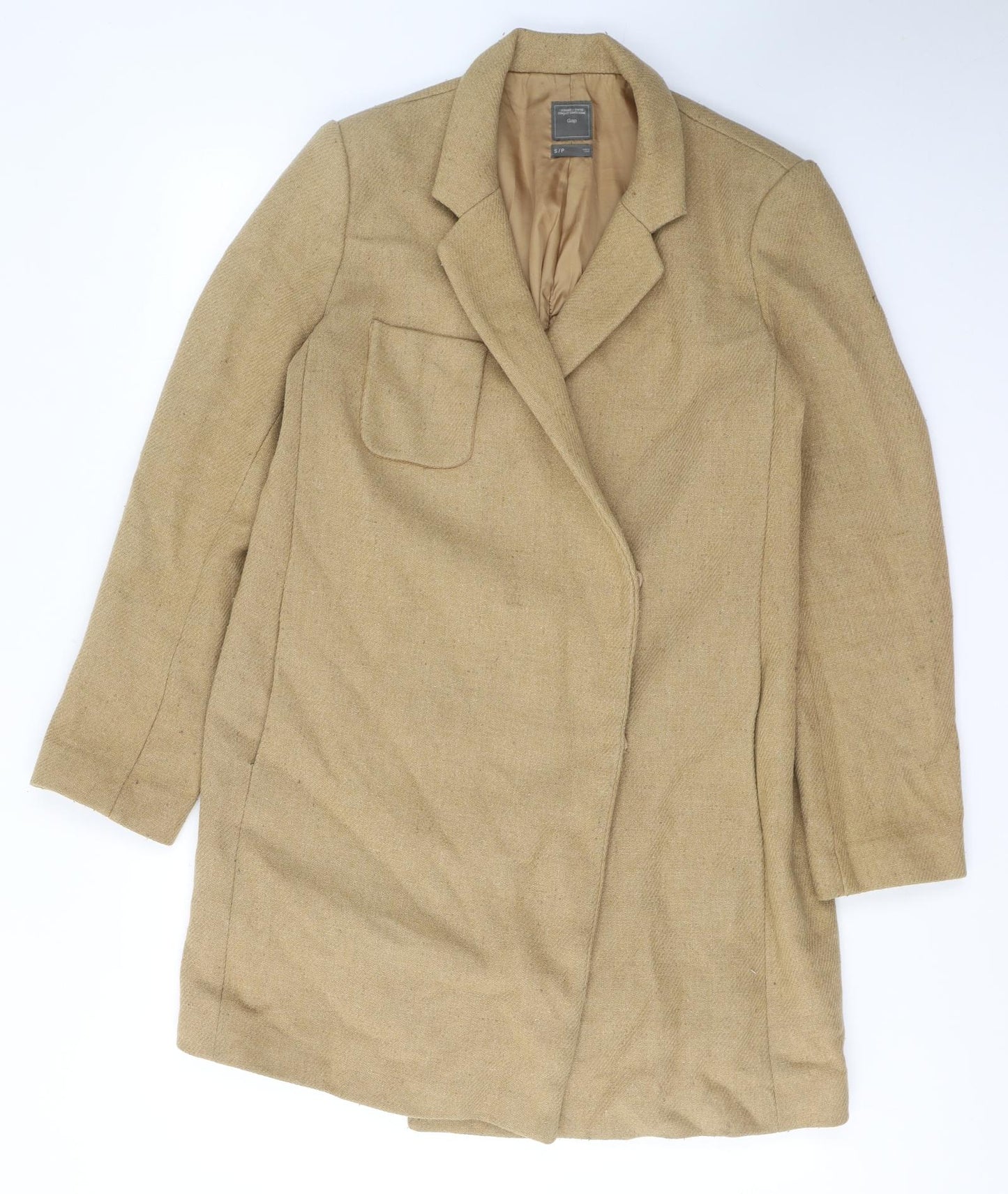Gap Womens Beige   Pea Coat Coat Size S  Button