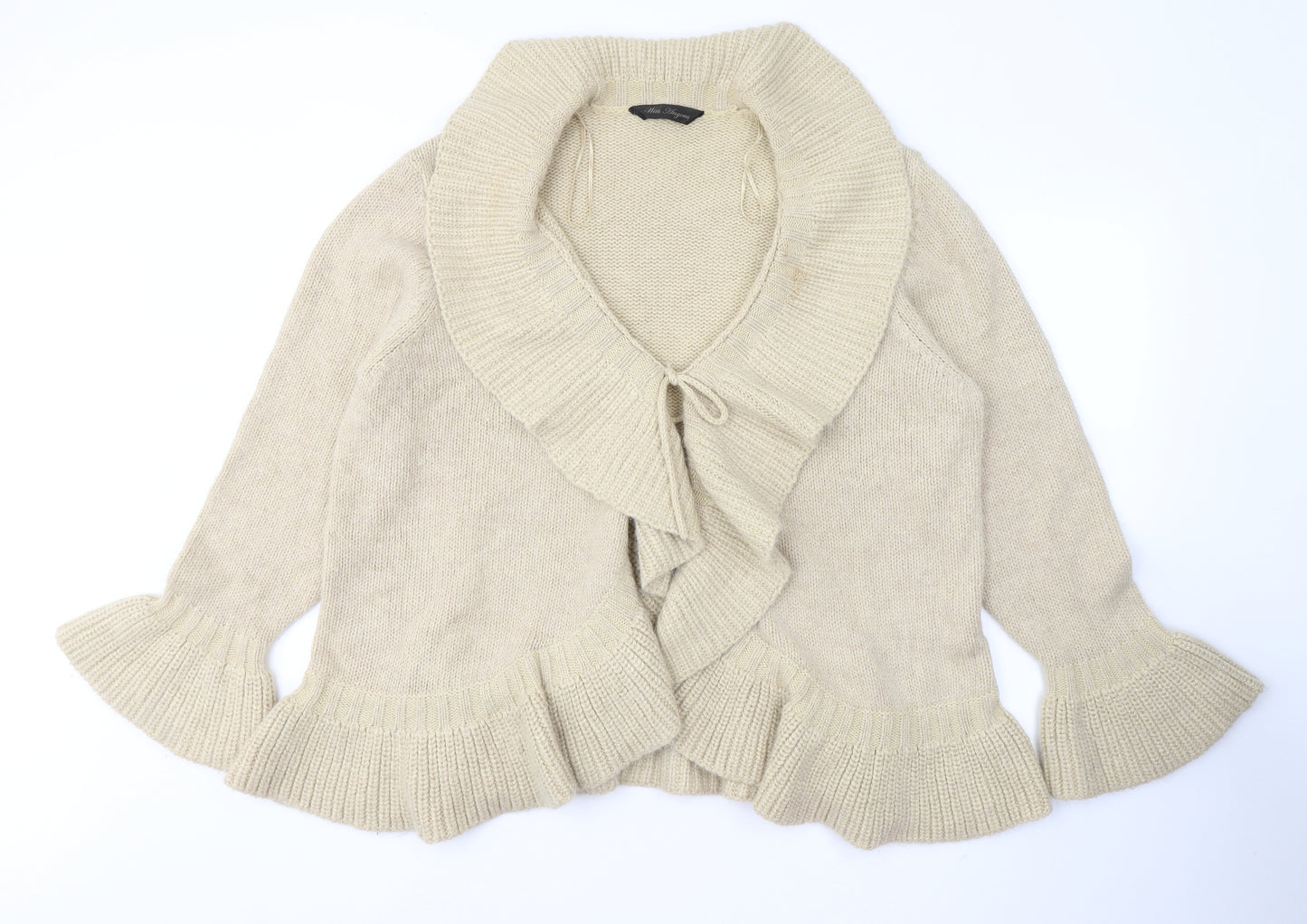 Debenhams Womens Beige V-Neck  Acrylic Cardigan Jumper Size 22