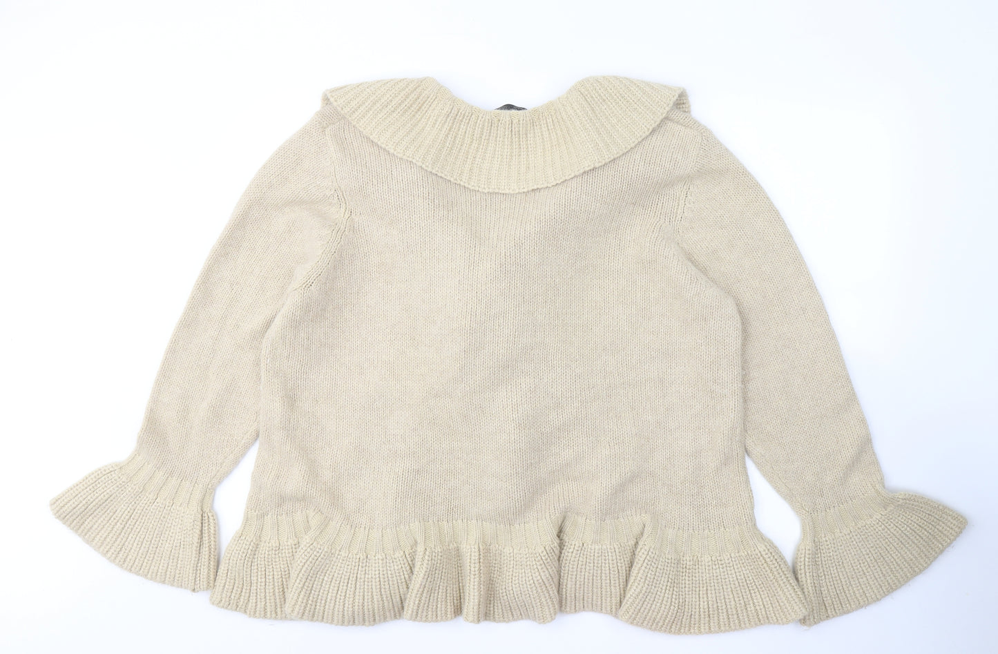 Debenhams Womens Beige V-Neck  Acrylic Cardigan Jumper Size 22
