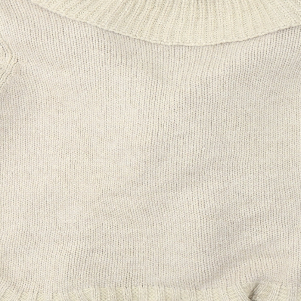 Debenhams Womens Beige V-Neck  Acrylic Cardigan Jumper Size 22