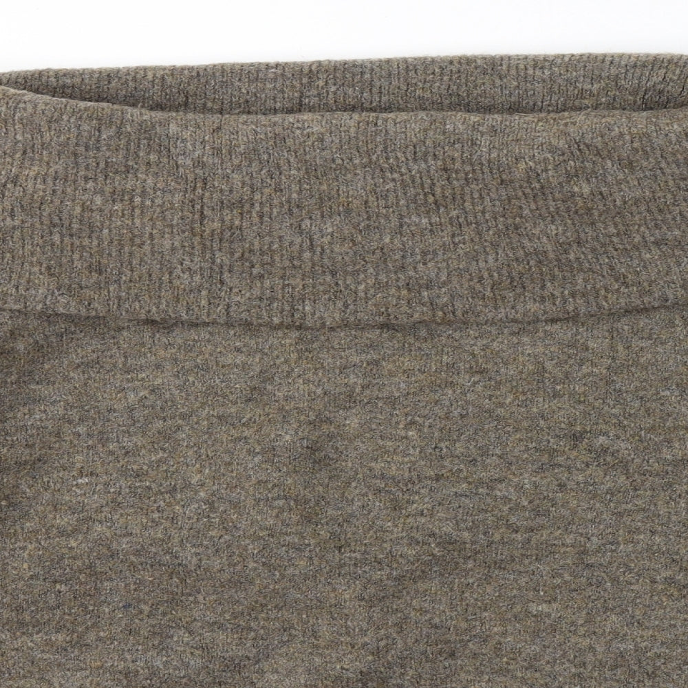 H&M Womens Brown Roll Neck  Acrylic Pullover Jumper Size XL