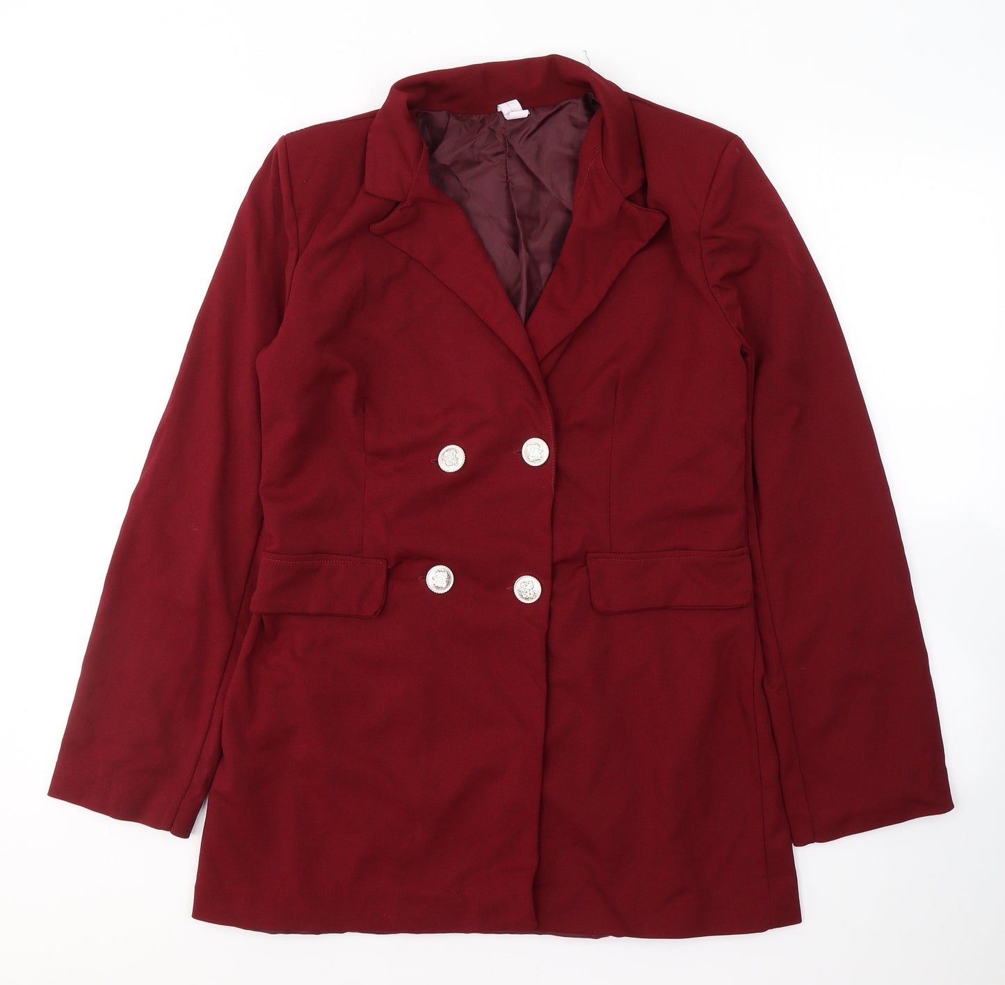 Made in Italy Womens Red   Jacket Blazer Size M  Button