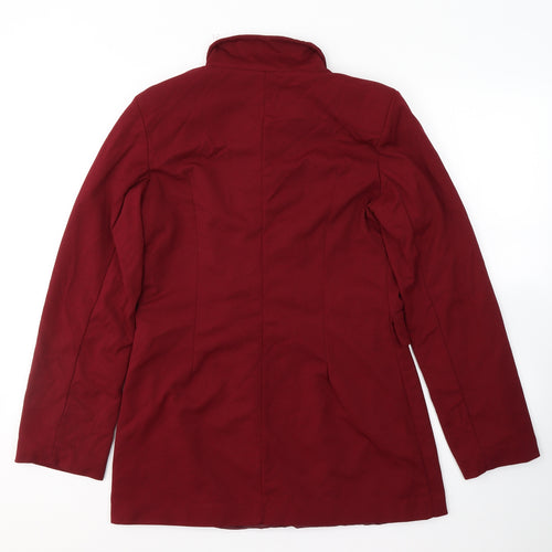 Made in Italy Womens Red   Jacket Blazer Size M  Button
