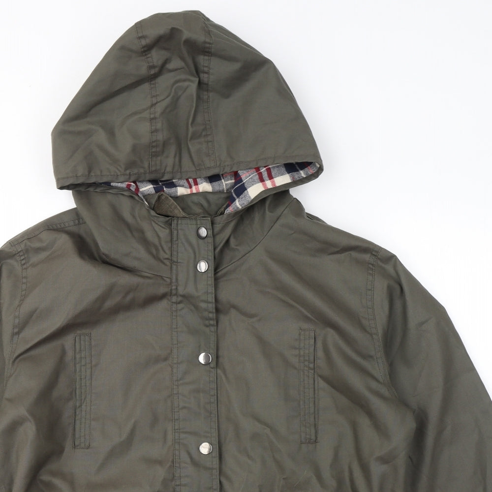 Peacocks Womens Green   Trench Coat Coat Size 22  Zip