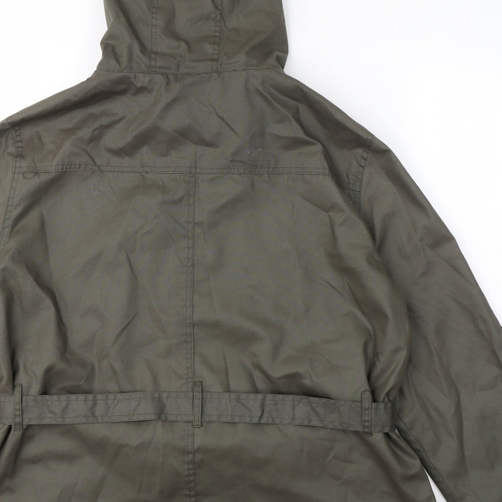 Peacocks Womens Green   Trench Coat Coat Size 22  Zip