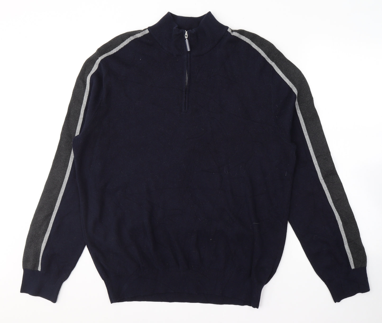Marks and Spencer Mens Blue  Cotton Pullover Sweatshirt Size XL