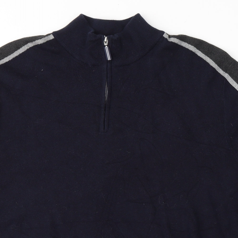 Marks and Spencer Mens Blue  Cotton Pullover Sweatshirt Size XL