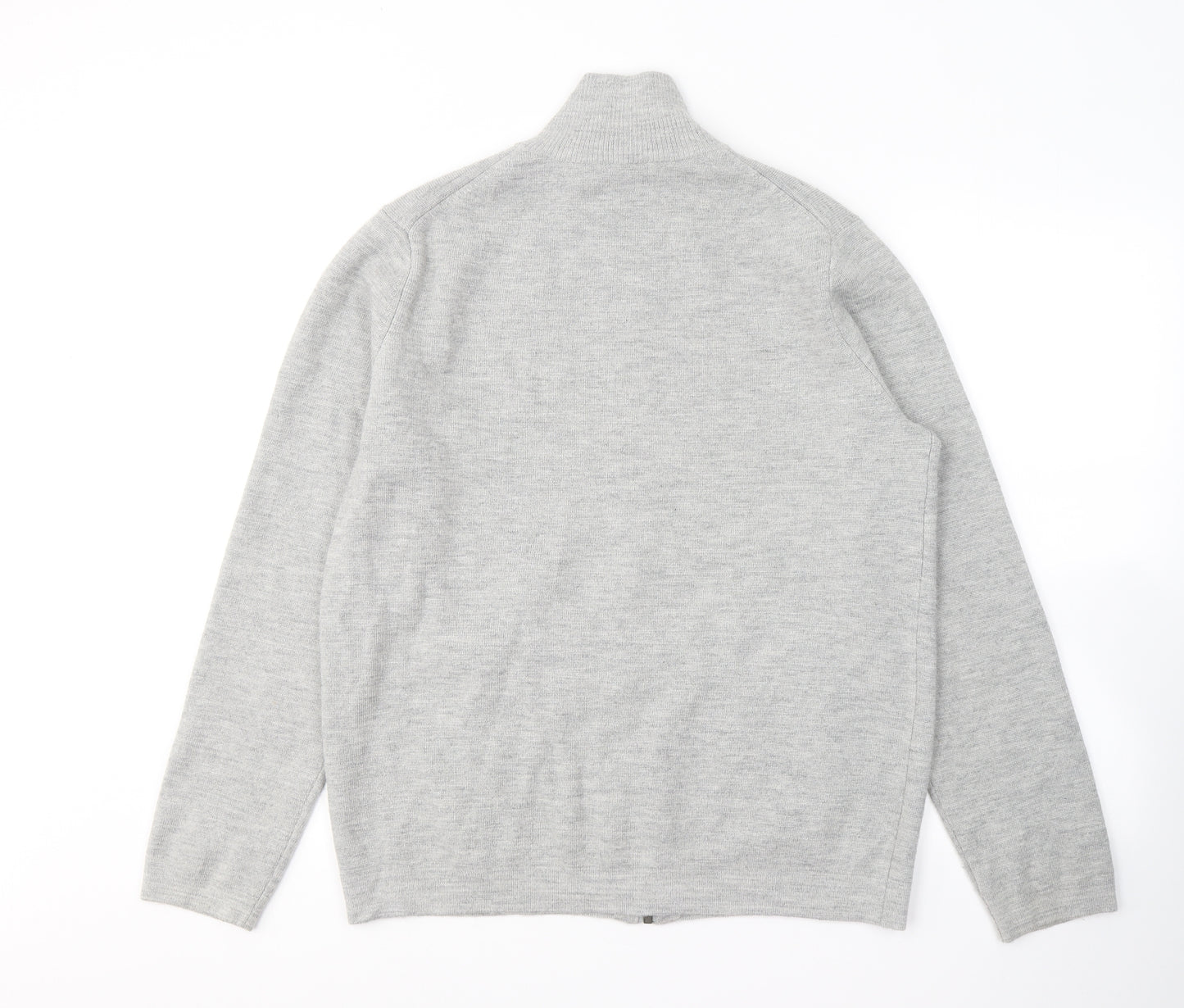 Uniqlo Mens Grey  Acrylic Full Zip Sweatshirt Size L