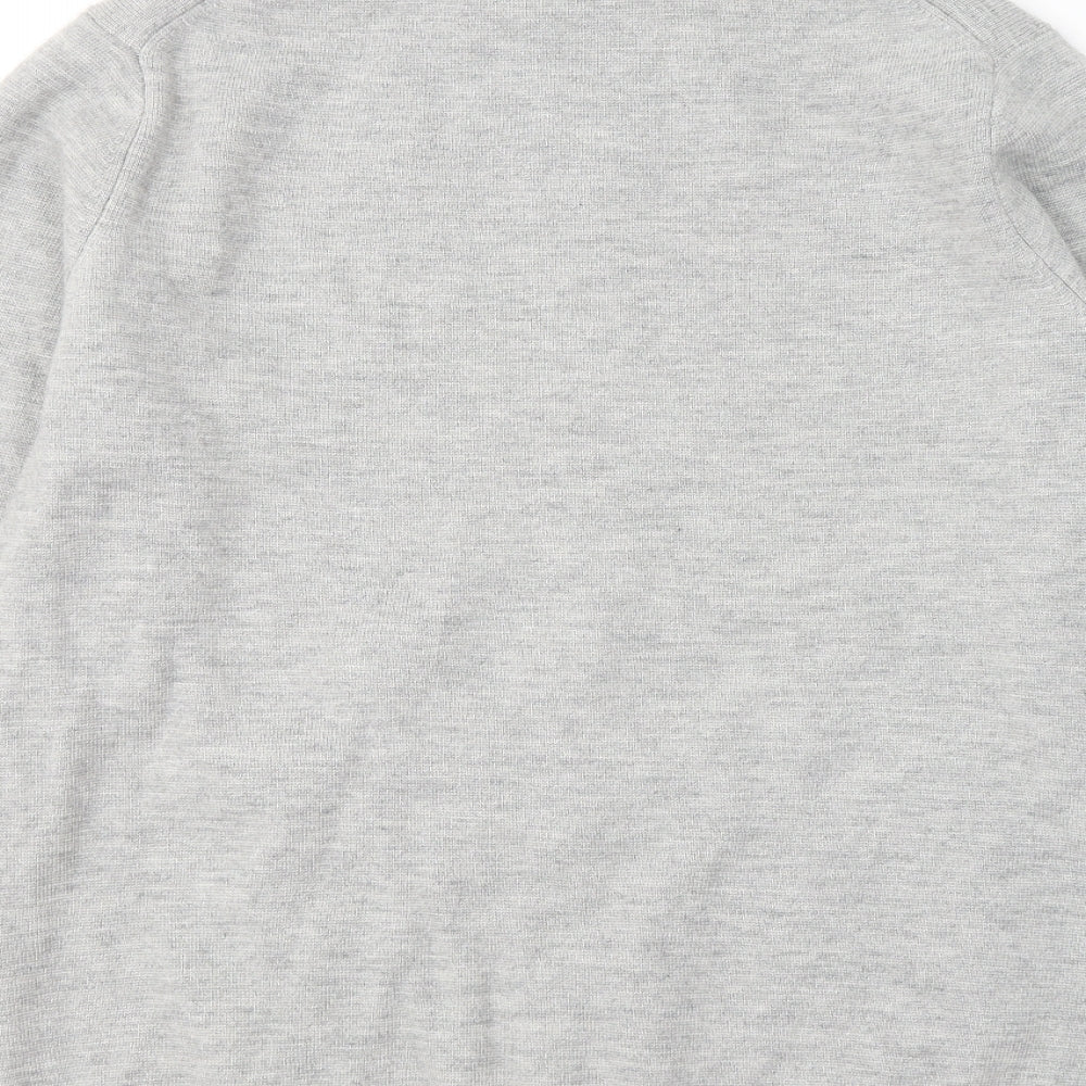 Uniqlo Mens Grey  Acrylic Full Zip Sweatshirt Size L