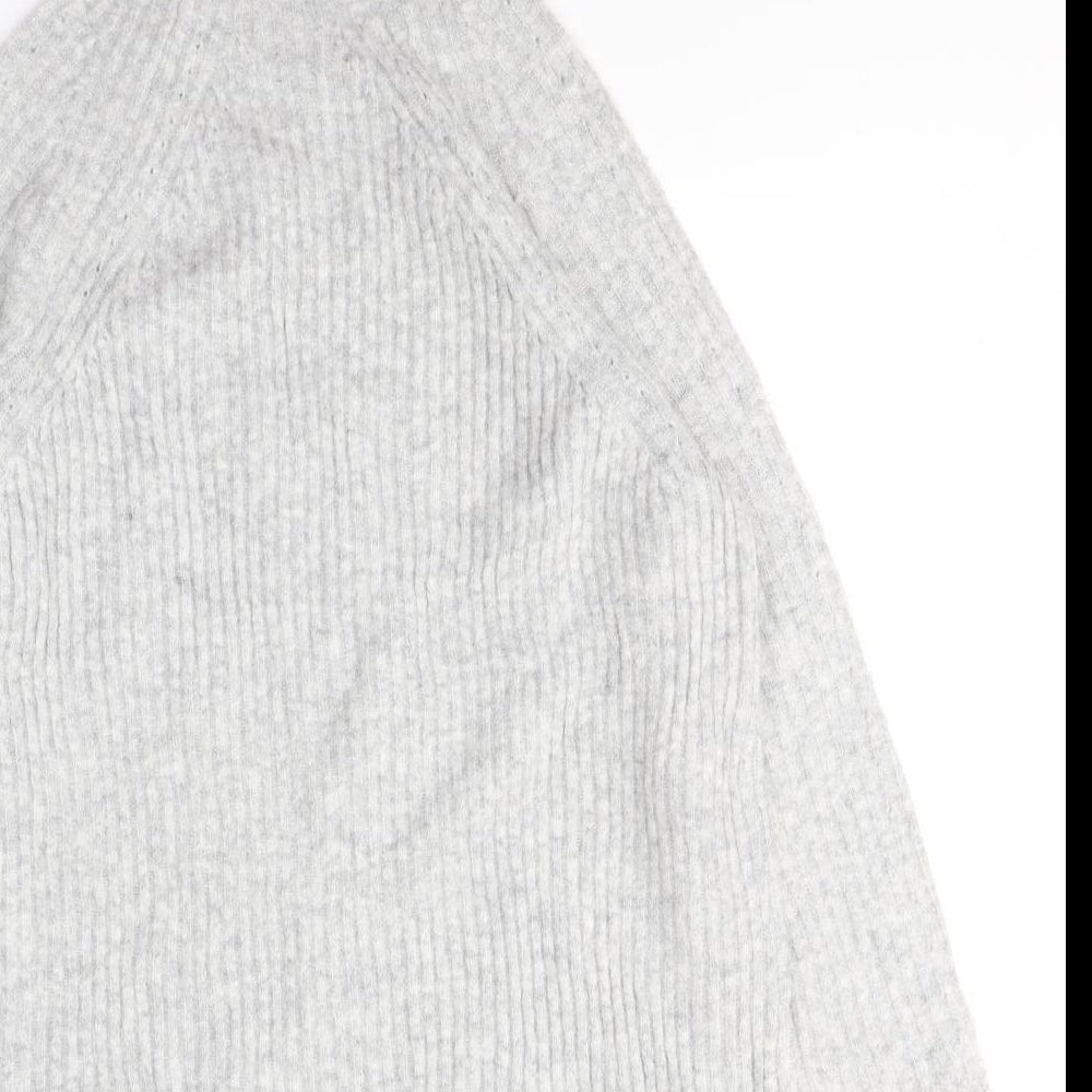 NEXT Womens Grey  Acrylic Jumper Dress  Size 12  High Neck Pullover