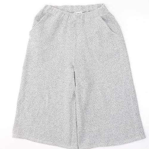 Native Youth Womens Grey  Acrylic Cropped Trousers Size S L20 in Regular