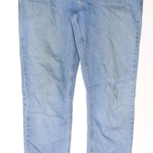 River Island Womens Blue  Cotton Skinny Jeans Size 36 in L34 in Regular Button