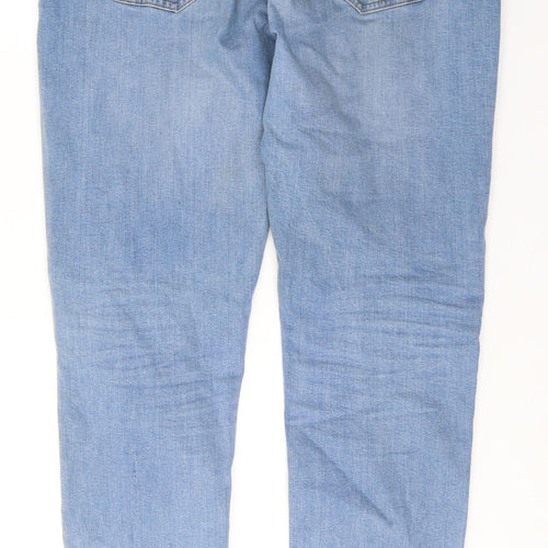 River Island Womens Blue  Cotton Skinny Jeans Size 36 in L34 in Regular Button