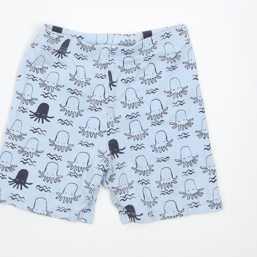 F&F Boys Blue Geometric Cotton Cropped Trousers Size 18-24 Months  Pullover
